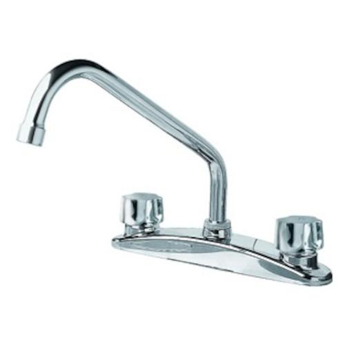 MEZCLADORA 8 PARA FREGADERO VERTICAL CON CUIBIERTA Y MANERAL F-318Q