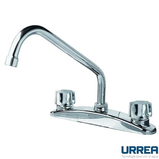 MEZCLADORA 8 PARA FREGADERO VERTICAL CON CUBIERTA Y MANERAL F-318QC