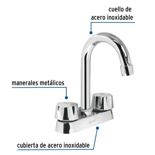 MEZCLADORA PARA LAVABO TIPO BAR MANERAL METALICO FOSE