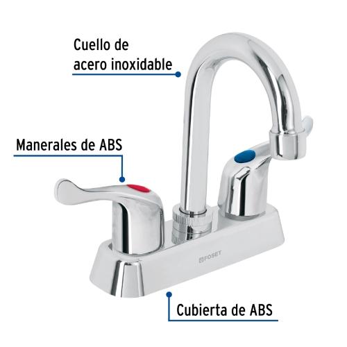 MEZCLADORA 4 PARA LAVABO CUELLO TIPO BAR FOSE (MP-060P)