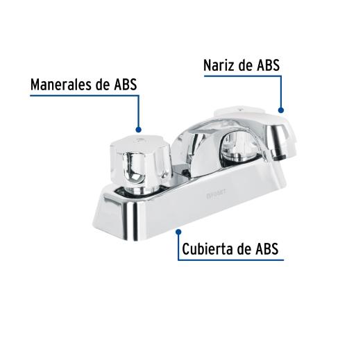 MEZCLADORA 4 Plg. LAVABO ABS HEXAGONAL BASIC