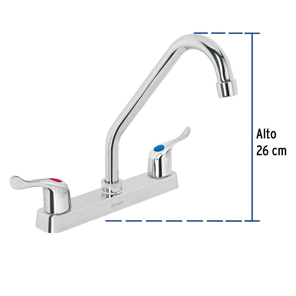 MEZCLADORA 8 Plg. FREGADERO ABS CUELLO LARGO PALANCA BASIC