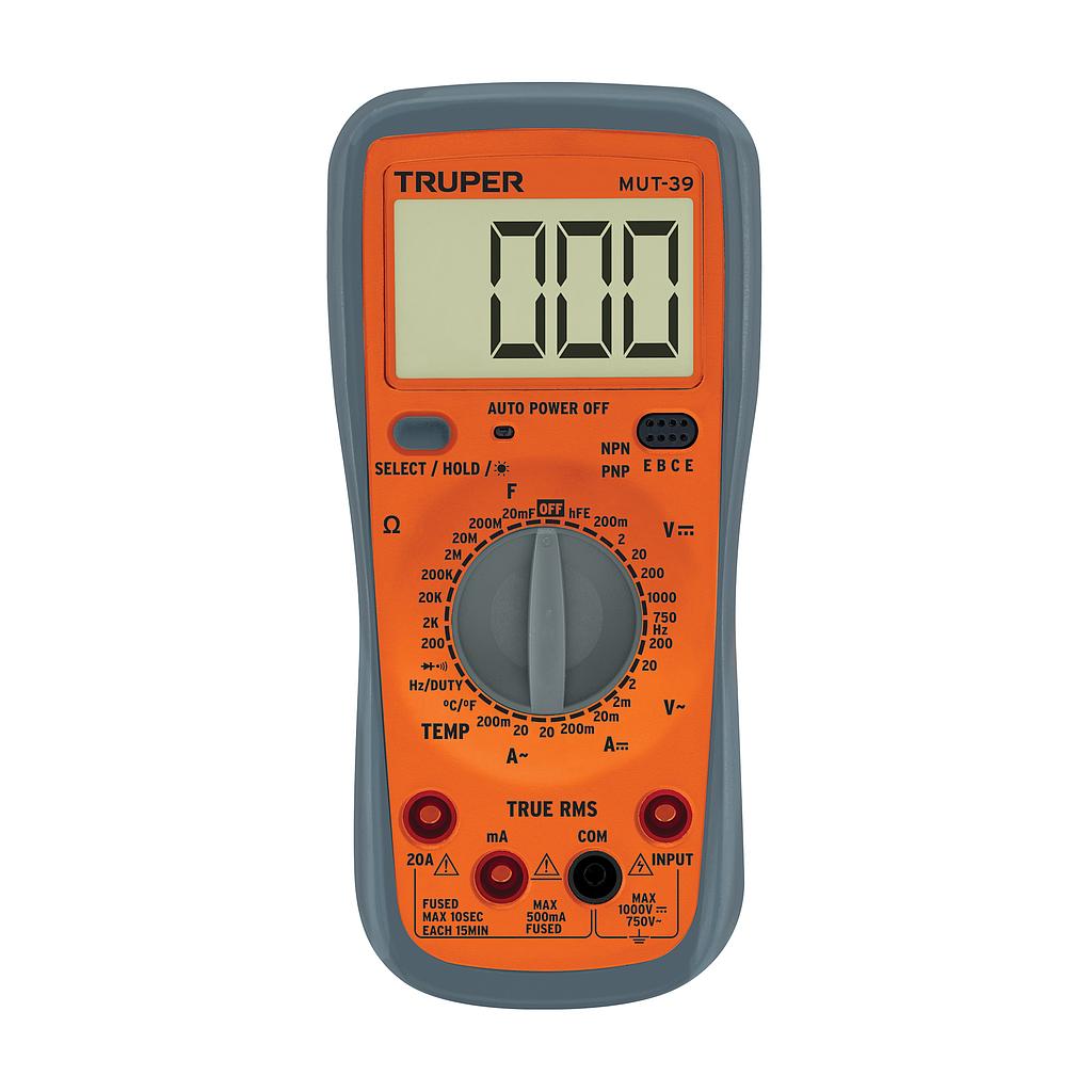 MULTIMETRO DIGITAL PROFESIONAL CON RMS VERDADERO TRUPER