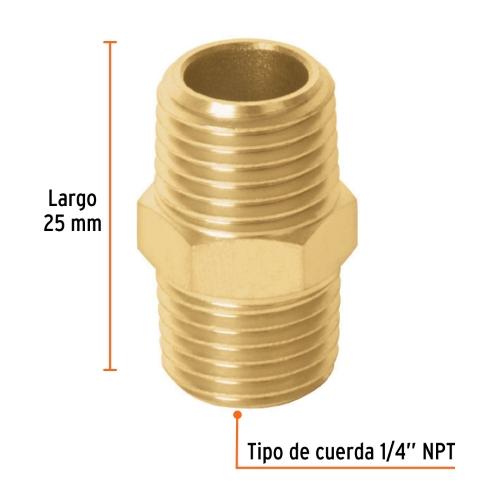 NIPLE DE 1/4 LATON TRUPER