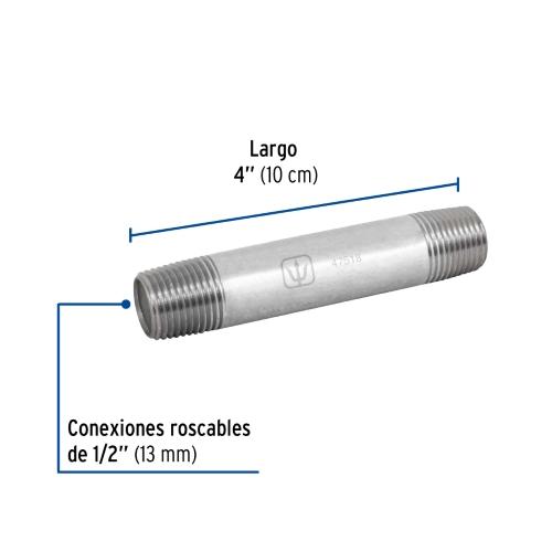NIPLE GALVANIZADO 1/2X4 C-40 FOSET