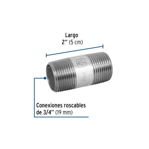 NIPLE GALVANIZADO 3/4X2 C-40  FOSET