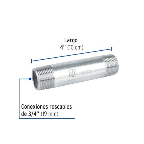 NIPLE GALVANIZADO 3/4X4 C-40 FOSET