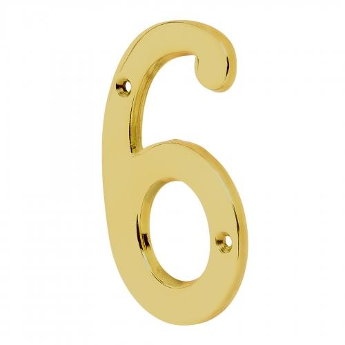 NUMERO 6 DE LATON SOLIDO 4 LATON BRILLANTE HERMEX