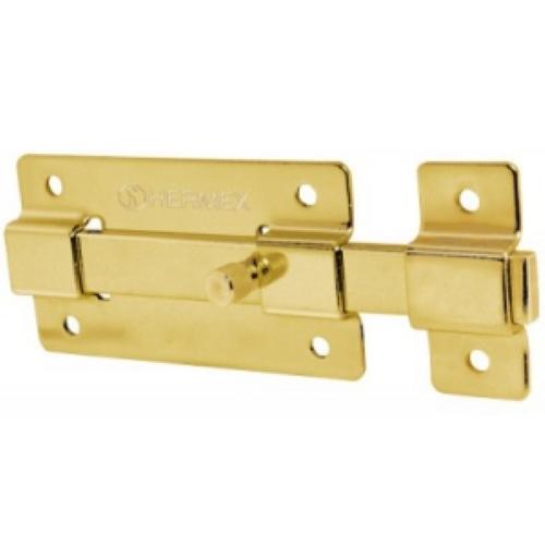 PASADOR DE BARRA PLANA DE 3" ACABADO LATON HERMEX