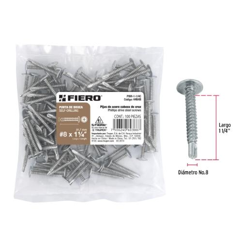 PIJA CRUZ PUNTA BROCA 11/4 C/100PZ FIER