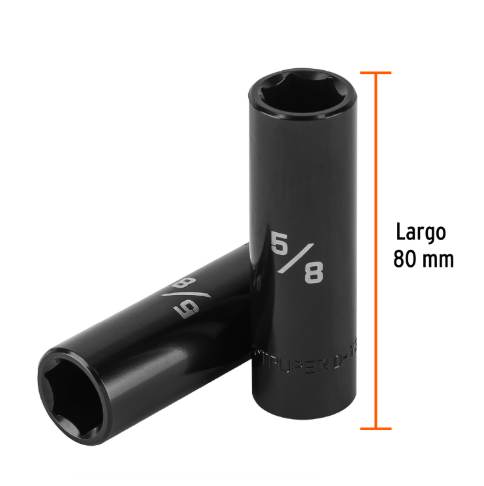 DADO LARGO IMPACTO DE 5/8 6 PUNTAS CUADRO 1/2TRUPER