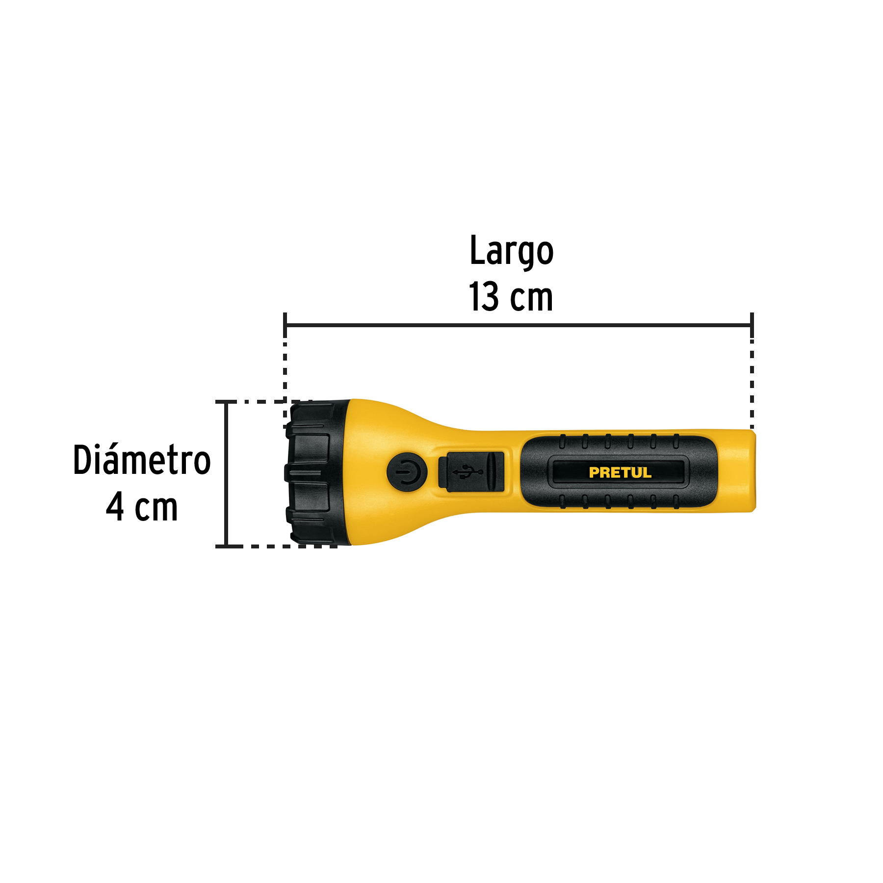 LINTERNA RECARGABLE DE LED 120LM PRETUL