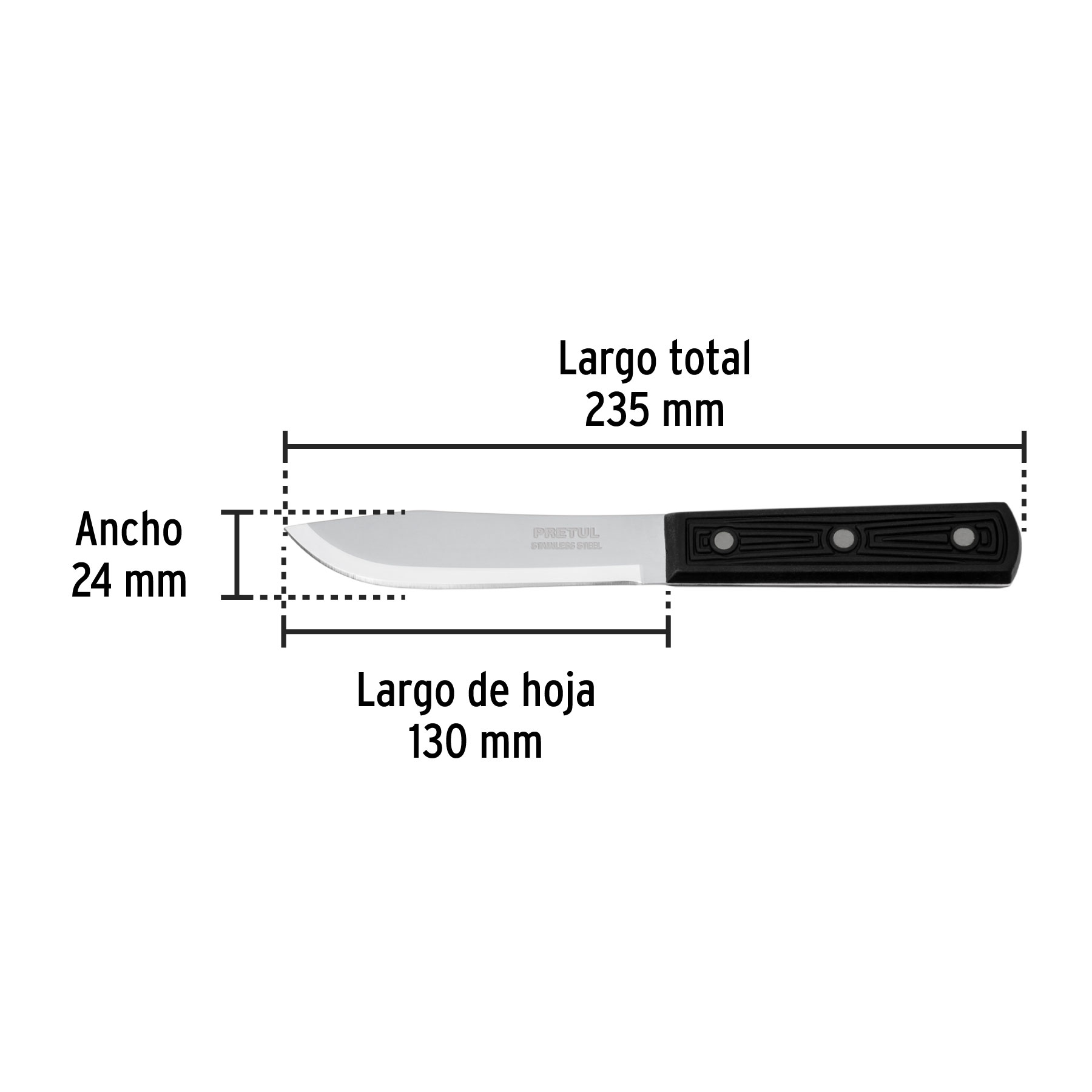 CUCHILLO CEBOLLERO 5 MANGO POLIPROPILEN