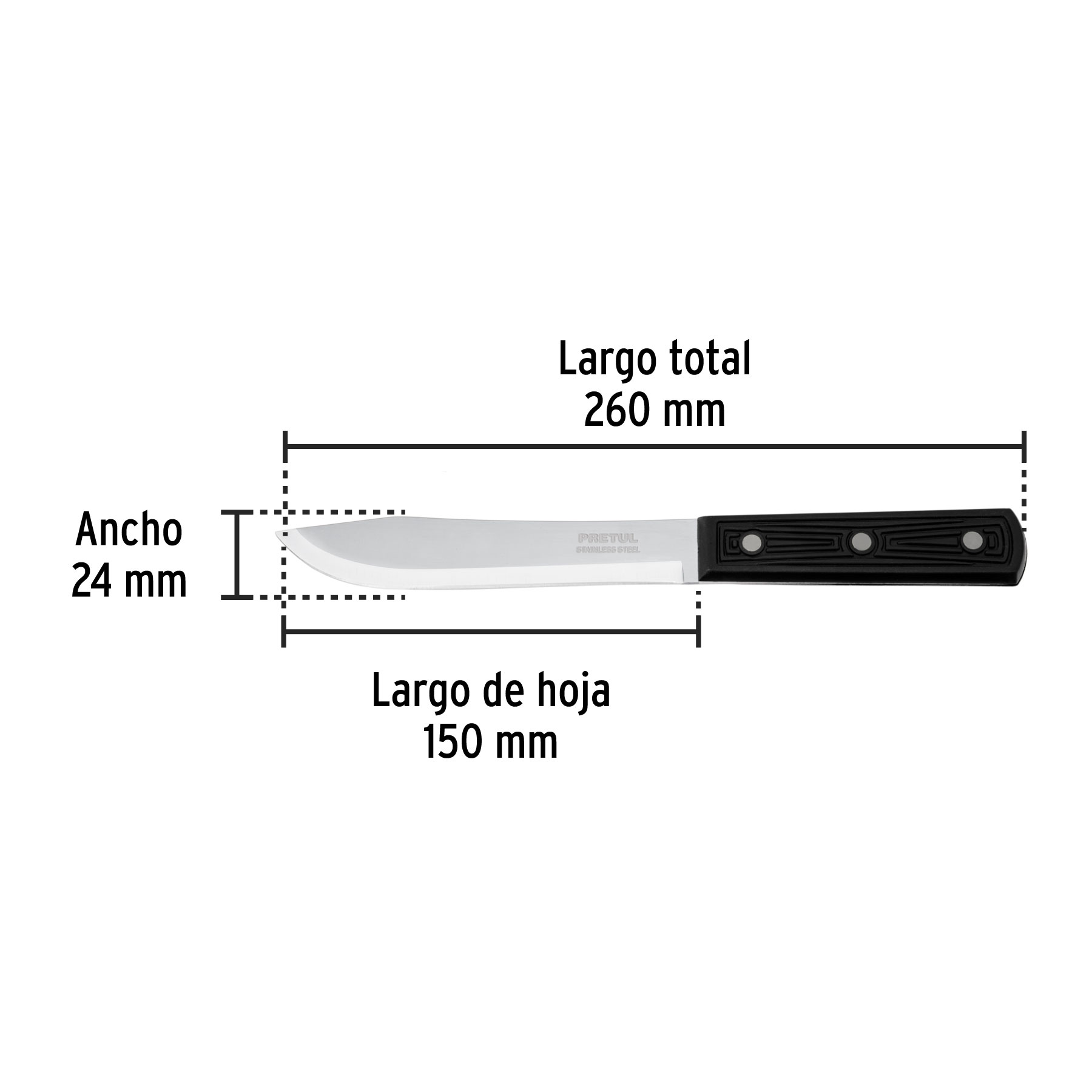 CUCHILLO CEBOLLERO 6 MANGO POLIPROPILEN