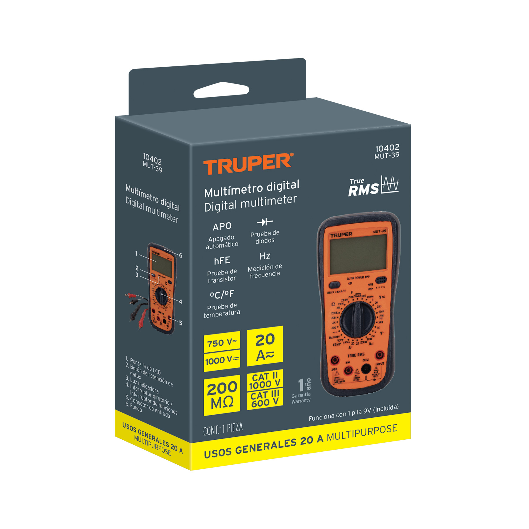 MULTIMETRO DIGITAL PROFESIONAL TRUPER