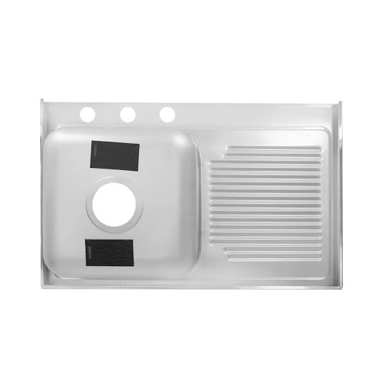 TARJA INOX 75X48CM ESCURIDOR DERECHO SOBREPONER