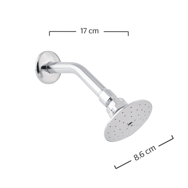 REGADERA CON BRAZO CHAPETON ACERO INOXIDABLE F-3002B