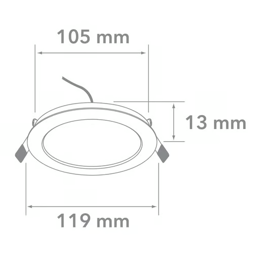 LUMINARIO PARA USO INTERIOR EMPOTRADO LED 6W BLANCO 6500K TECNOLITE