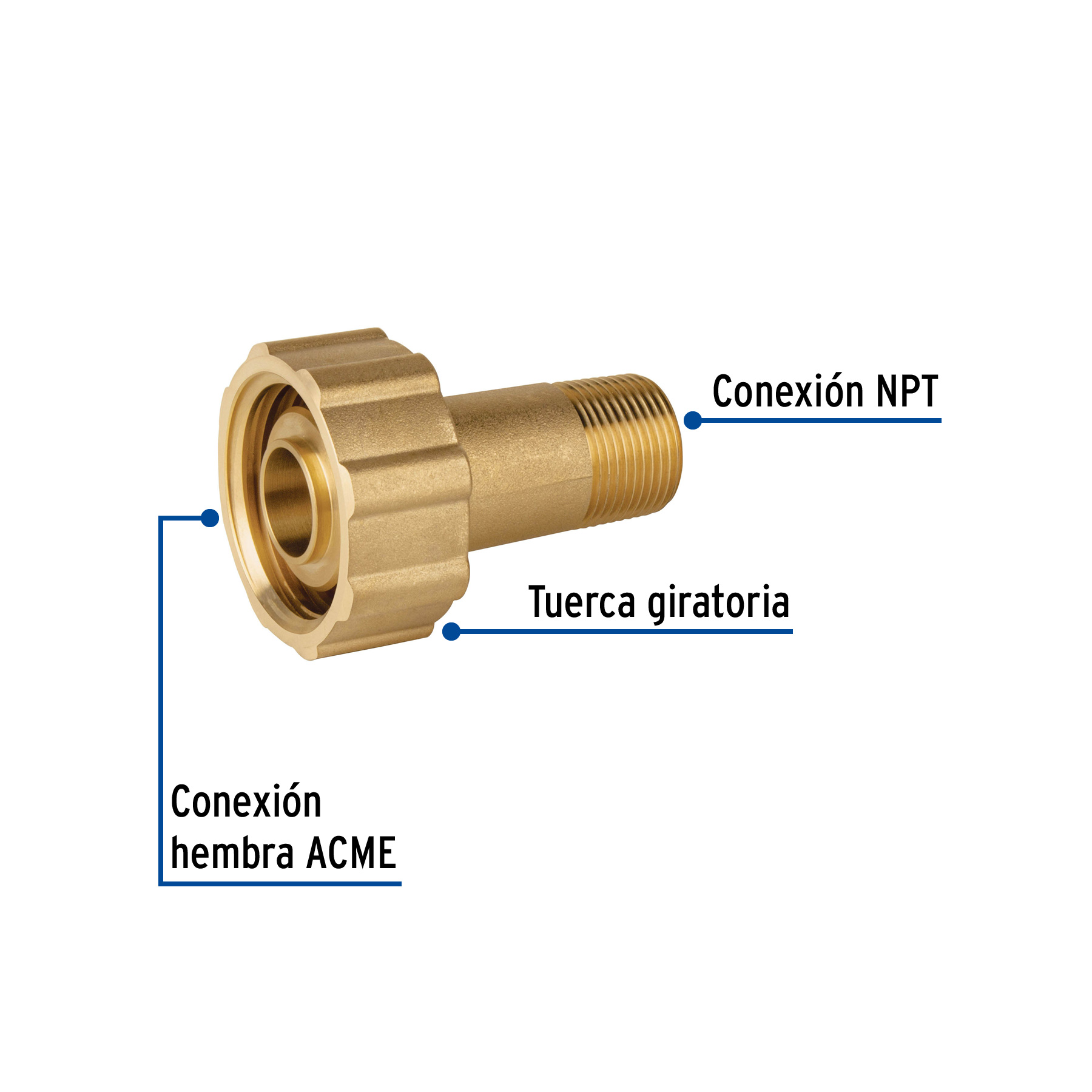 ACOPLADOR DE LLENADO PARA TANQUE ESTACIONARIO DE GAS LP ACME 1-3/4X3/4NPT