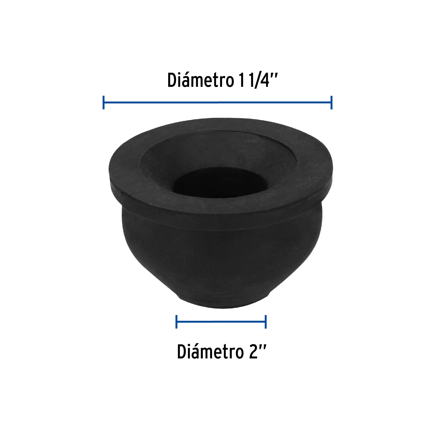 ADAPTADOR DE HULE CHUPON 2 Plg. X 1-1/4 Plg. FOSET