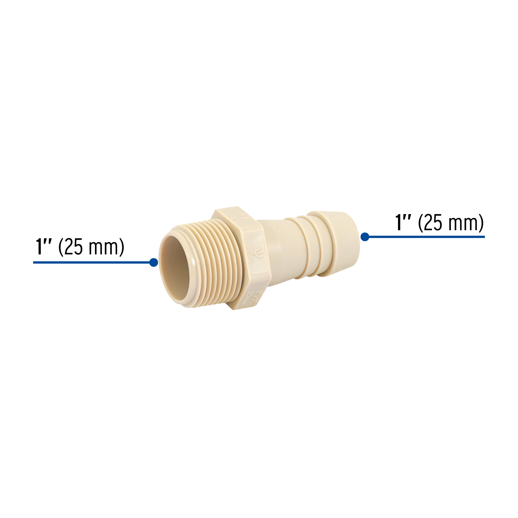 ADAPTADOR INSERCION ROSCA EXTERIOR DE 1 Plg. X 1 Plg. FOSET