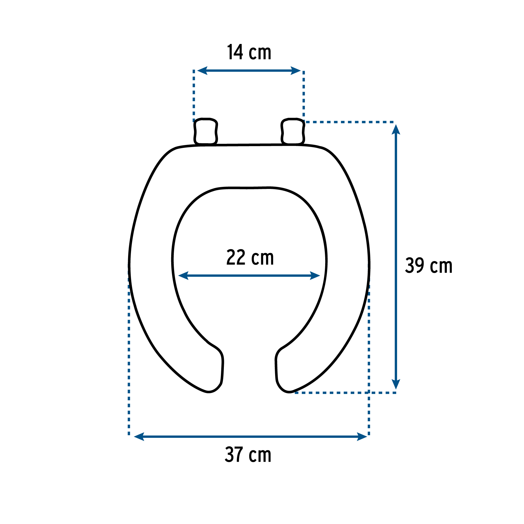 ASIENTO REDONDO PARA WC ABIERTO BLANCO AQUA