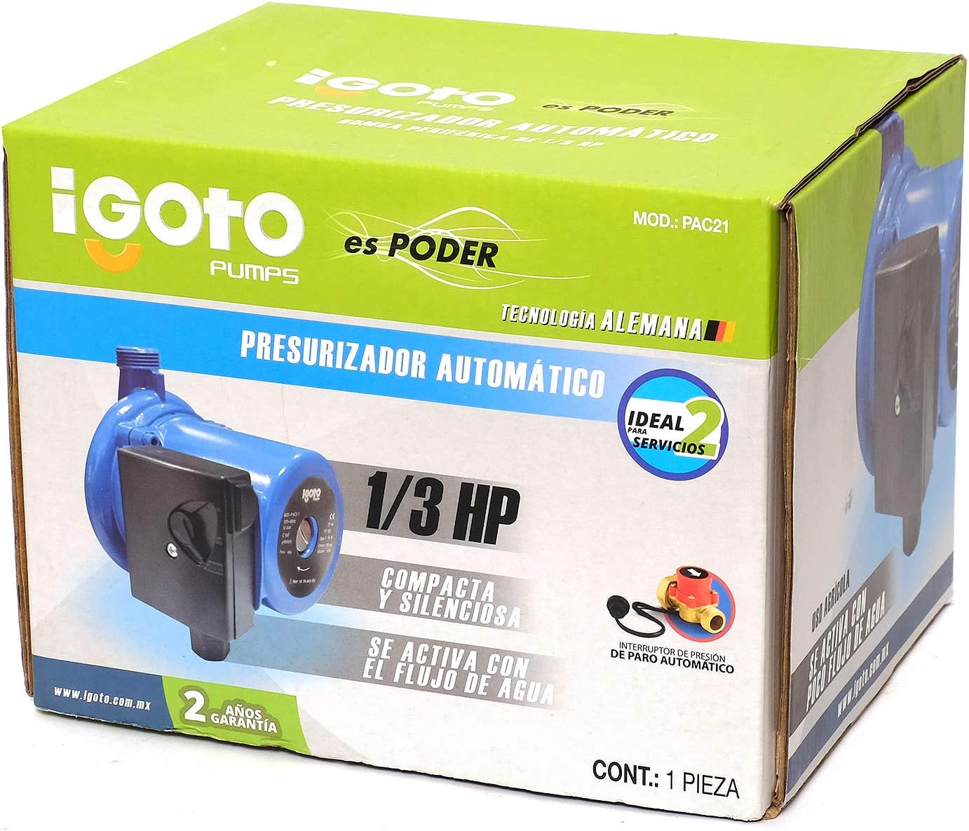 PRESURIZADOR 1/3 HP 2 SERVICIOS IGOTOúltimos productos