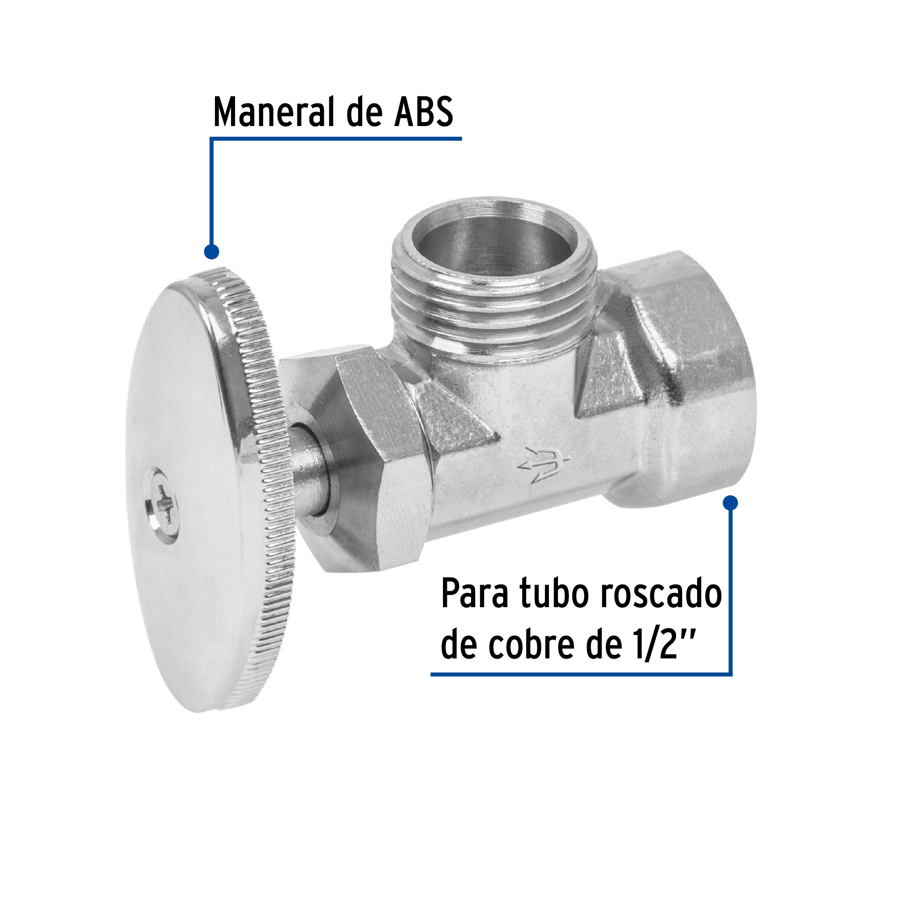 LLAVE ANGULAR 1/2 Plg. MULTIVUELTA ROSCABLE FOSET