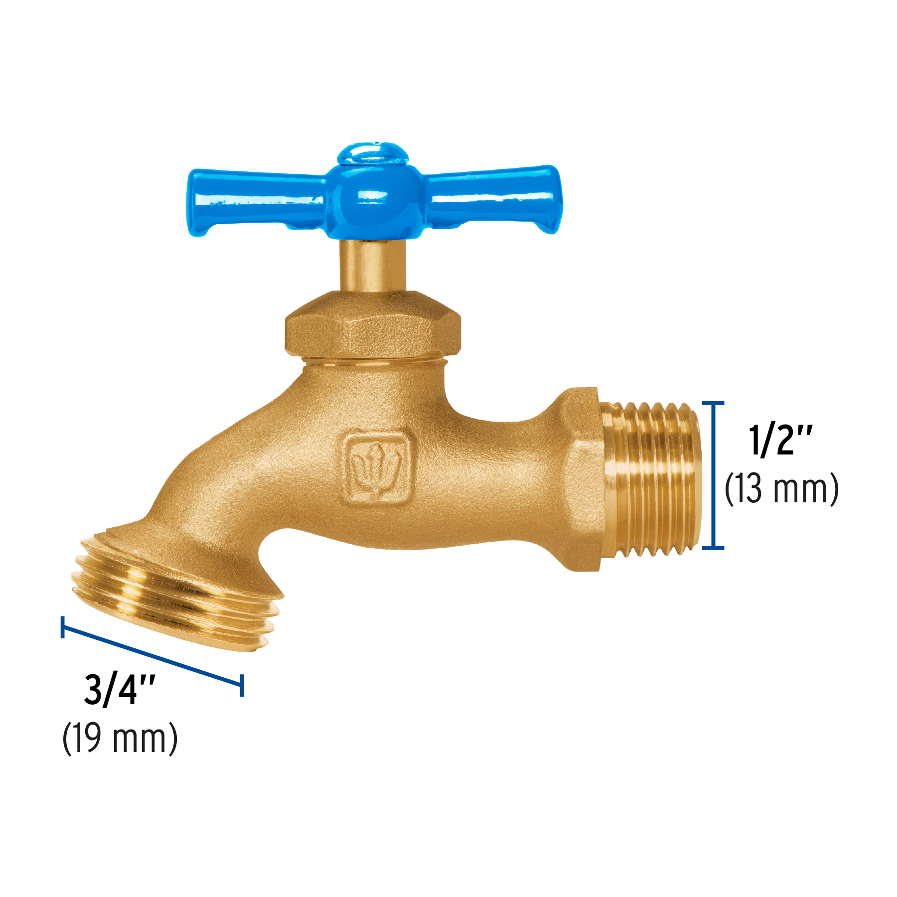 LLAVE PARA MANGUERA DE LATON 140G  1/2 Plg. GRANEL FOSET