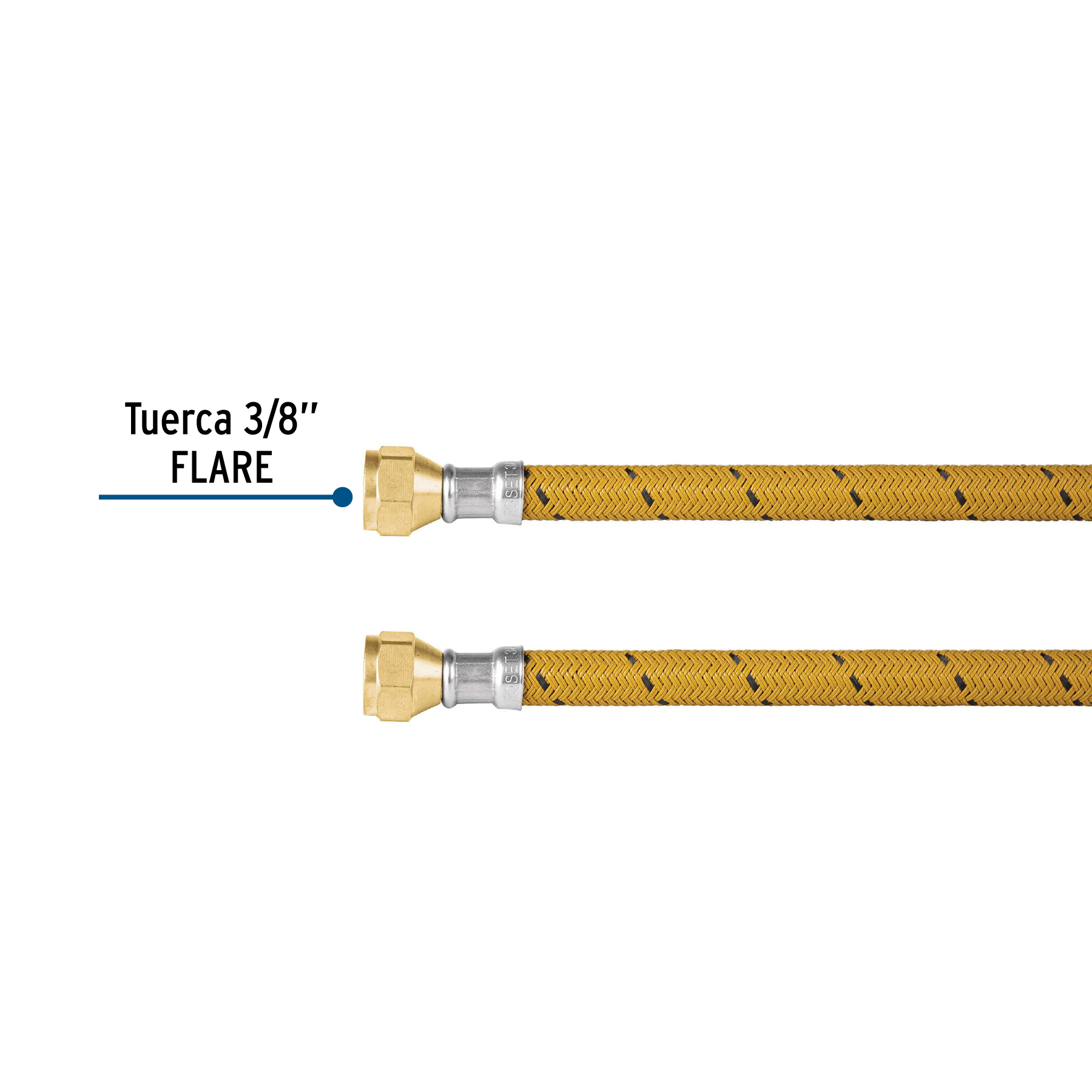 MANGUERA PARA GAS VINILO 3/8 Plg. FLARE 500 CM FOSET