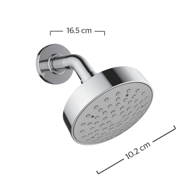 REGADERA REDONDA DE 10CM C/BRAZO Y CHAPENTON