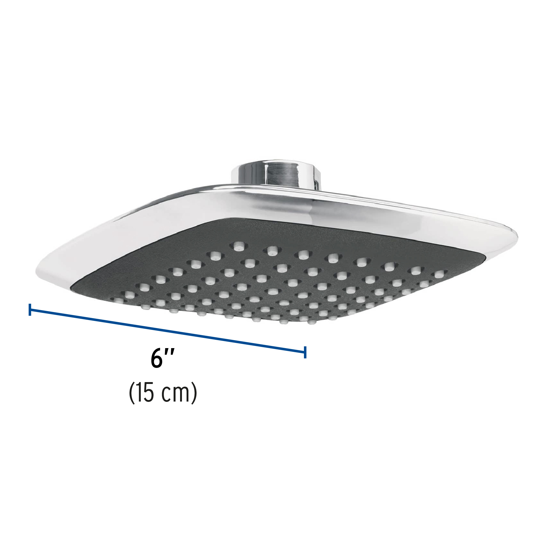 REGADERA CUADRADA 6 Plg. ABS SIN BRAZO CROMO AERO