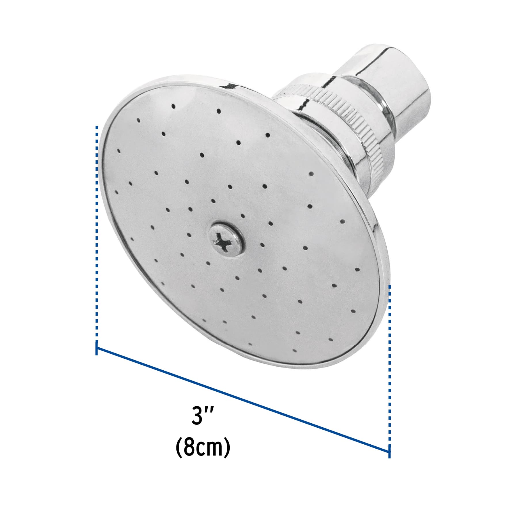 REGADERA REDONDA 3 Plg. METALICA SIN BRAZO CROMO AQUA