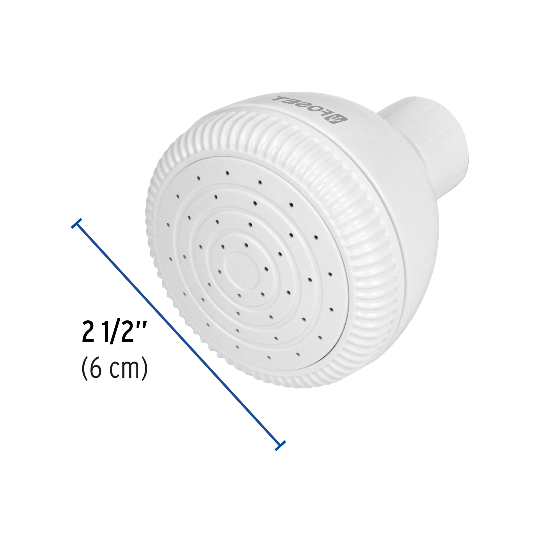 REGADERA REDONDA DE ABS 2-1/2 Plg. SIN BRAZO FOSET BASIC
