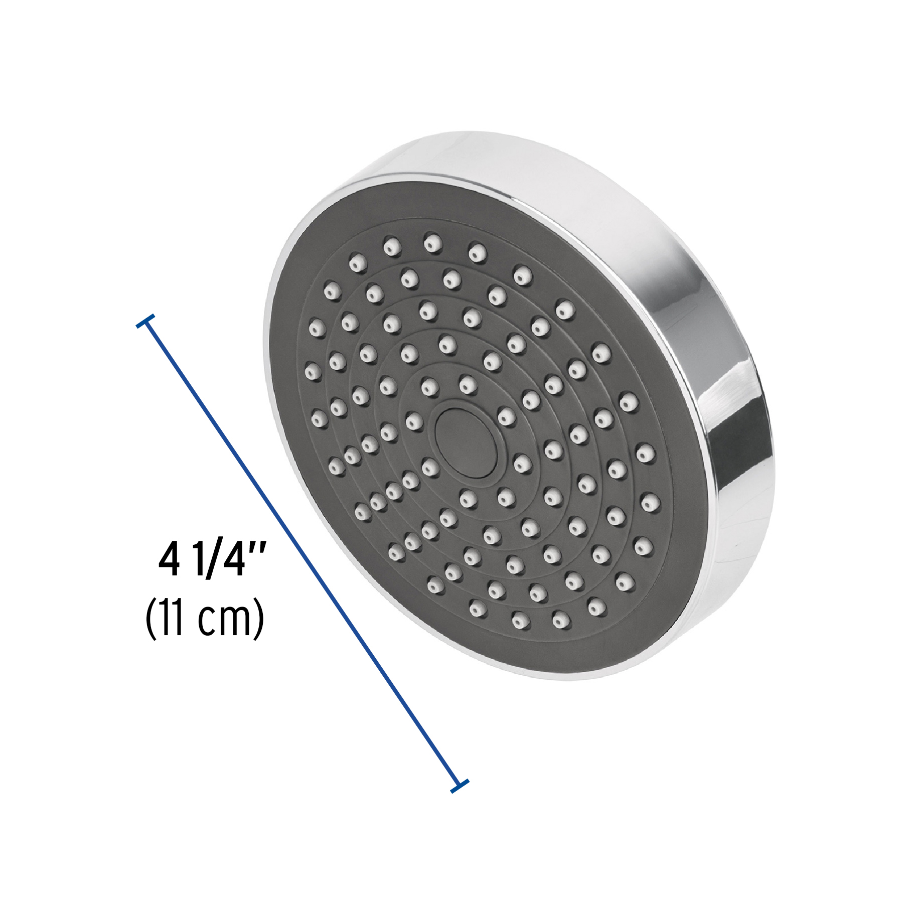 REGADERA REDONDA DE ABS 4-1/4 Plg. SIN BRAZO FOSET BASIC