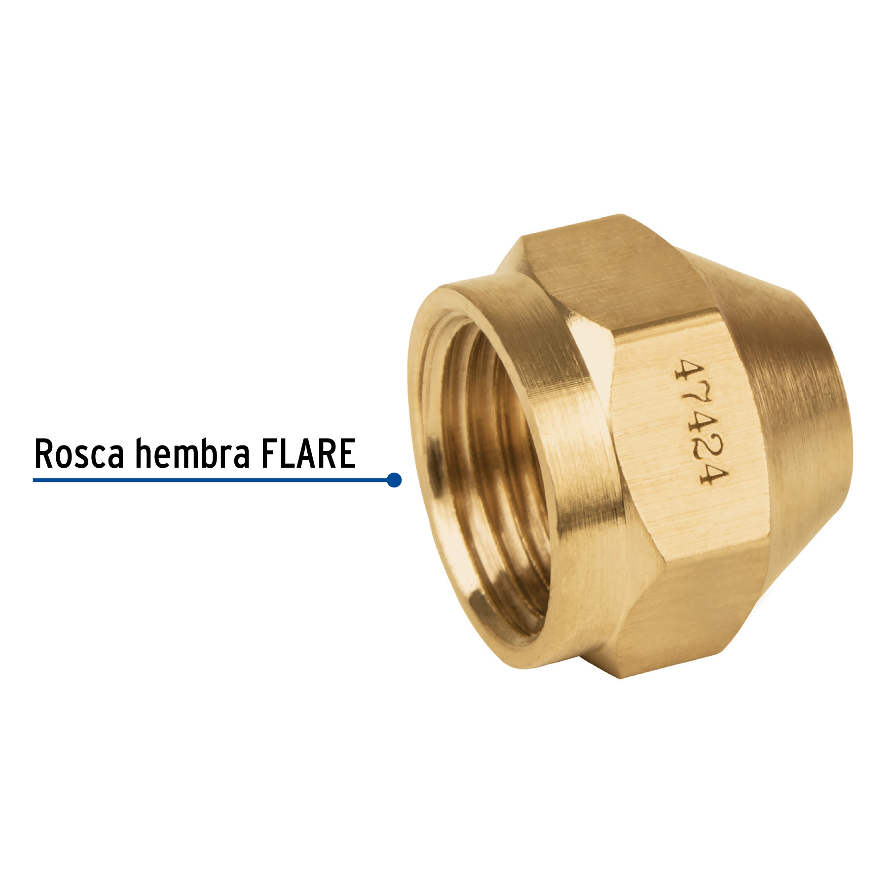 TAPON HEMBRA DE LATON DE 3/8 Plg. FOSET