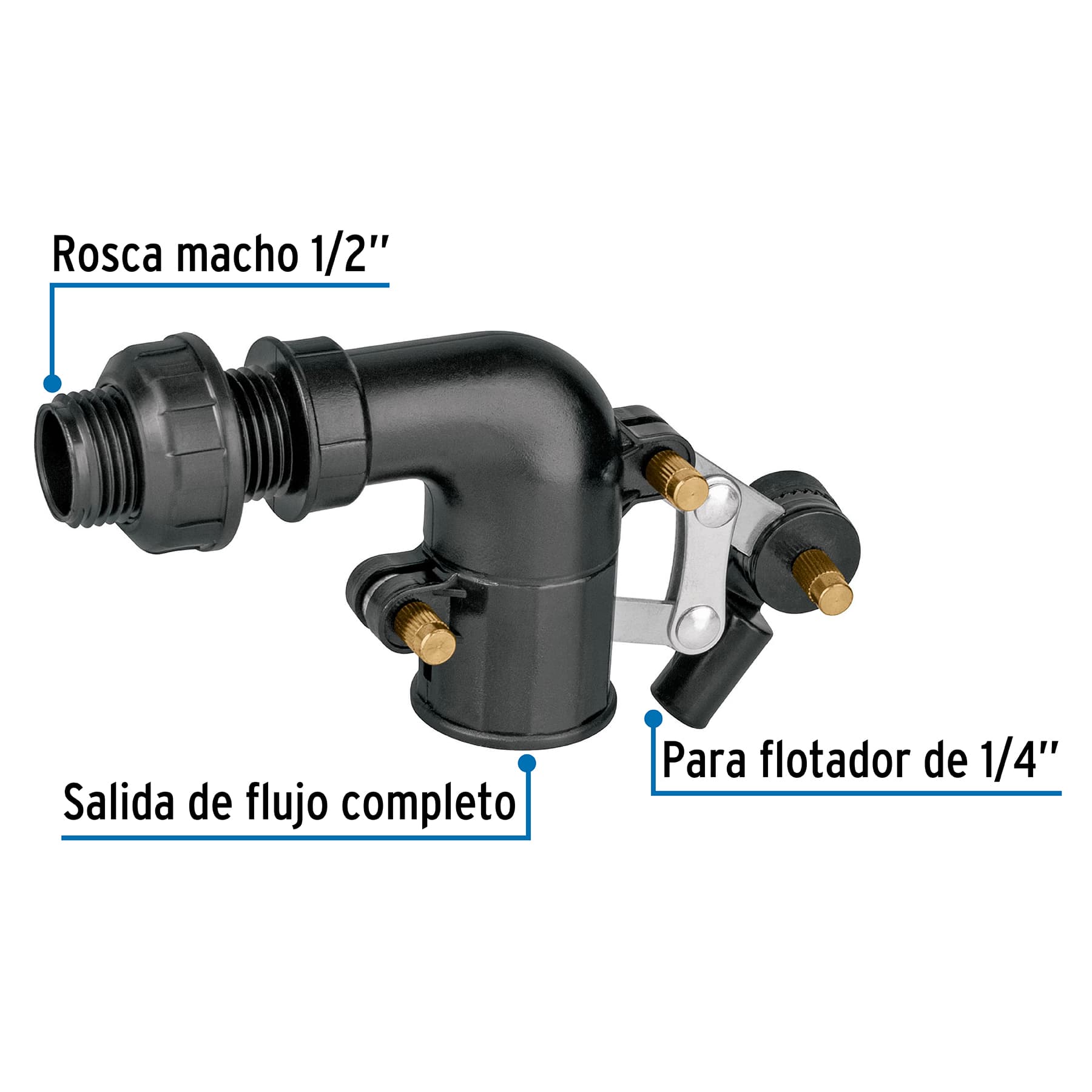 VALVULA PLASTICA DE LLENADO PARA FLOTADOR 1/2 Plg. FOSET
