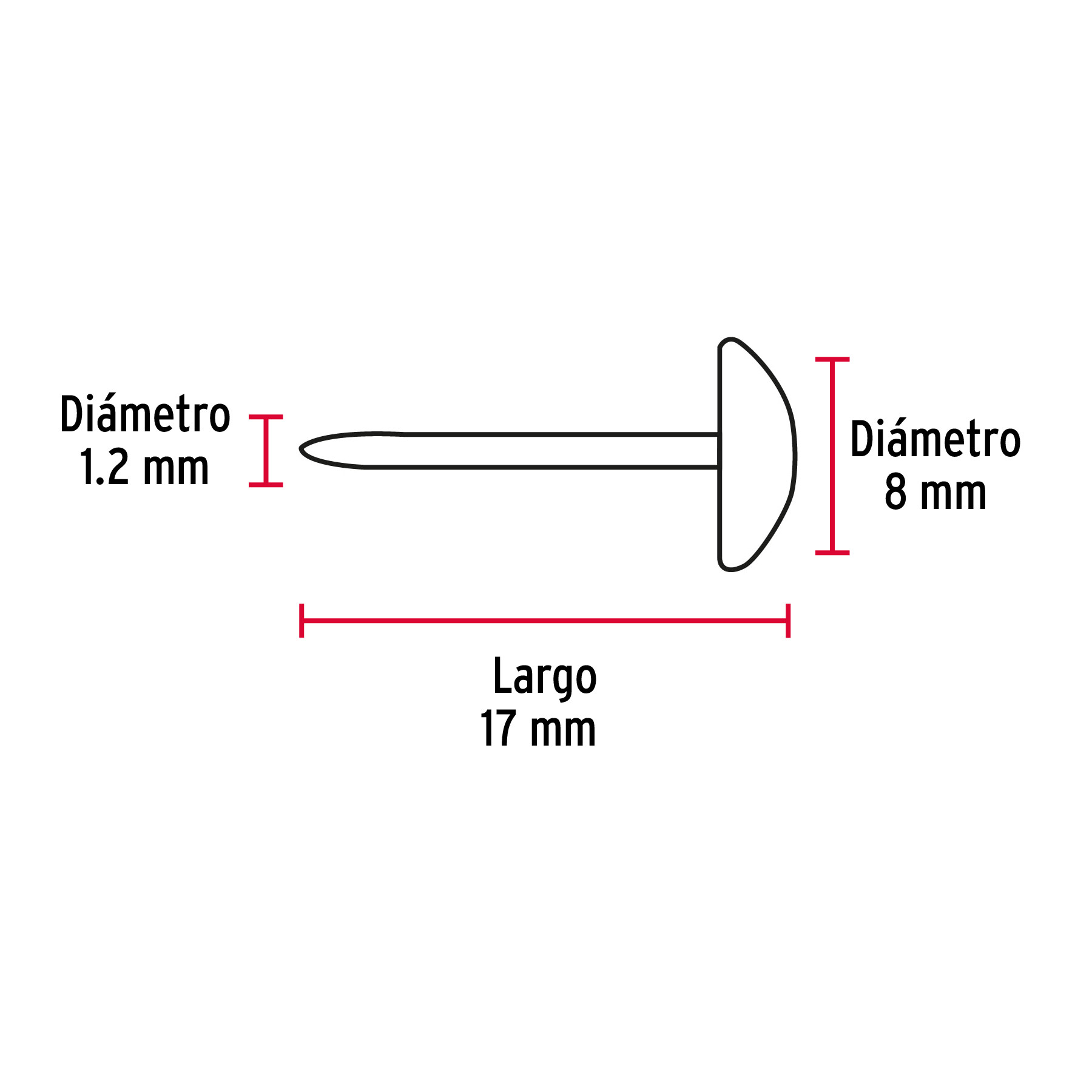 CAJA CON 500 CLAVILLOS DORADOS DE 17 MM FIERO