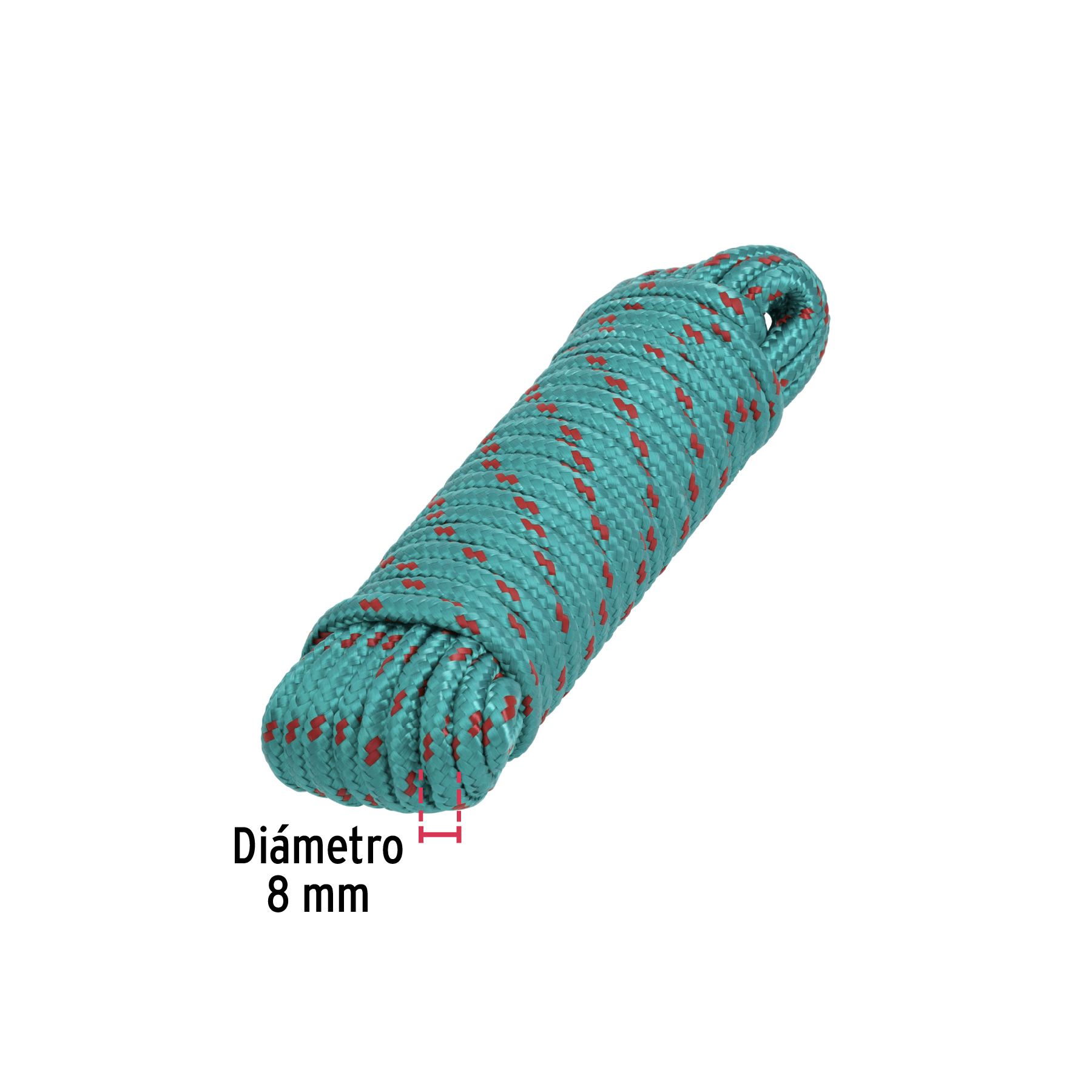 PIOLA DE POLIPROPILENO TRENZADA DE 8MM X 15M EN MADEJA