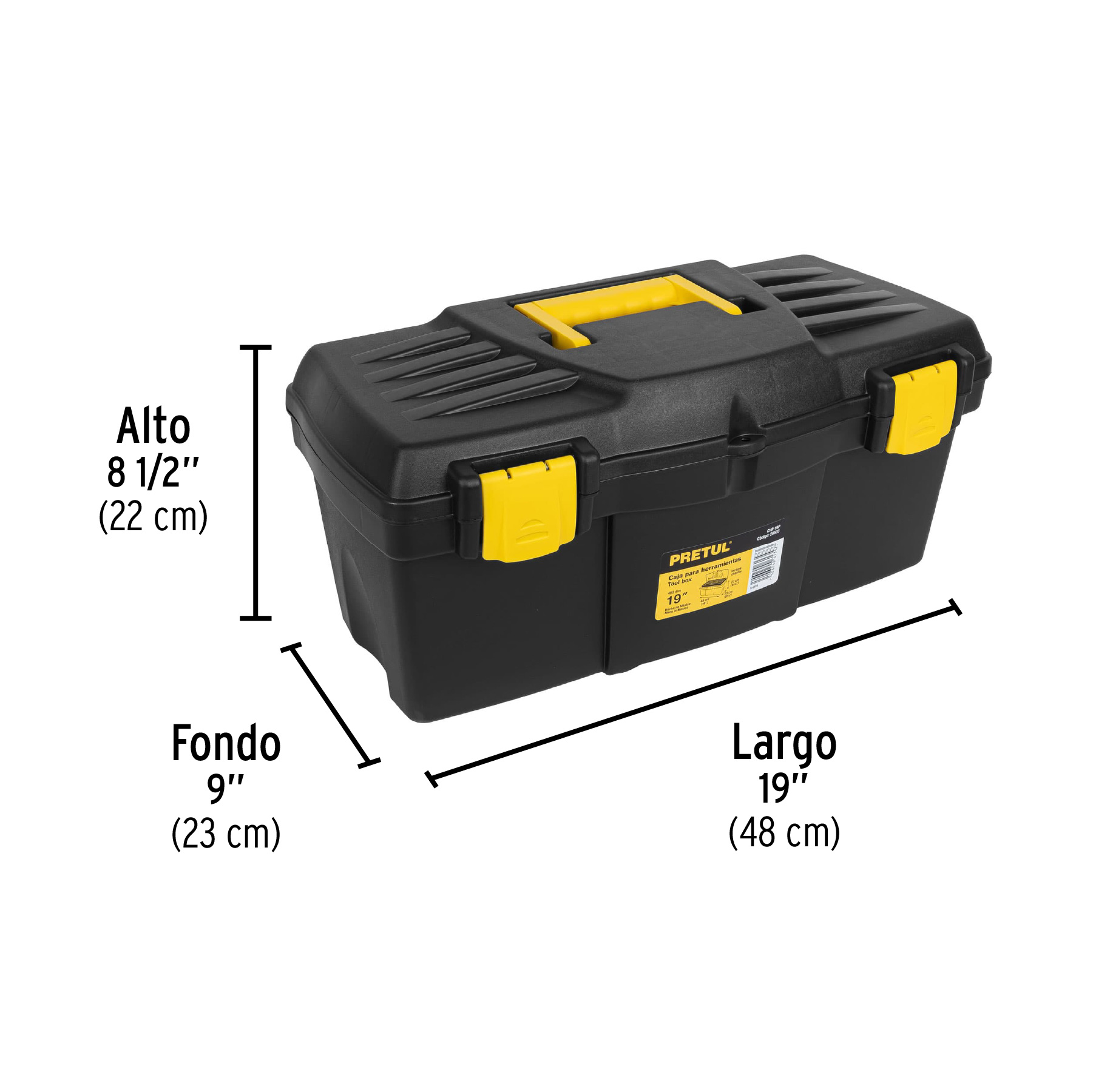 CAJA DE PLASTICO 19 ultimos productos ECONOMICA PRETUL